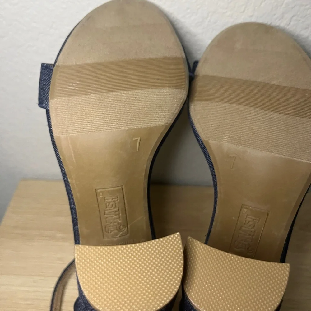 Brash Denim Blue Heels - Picture 9 of 10